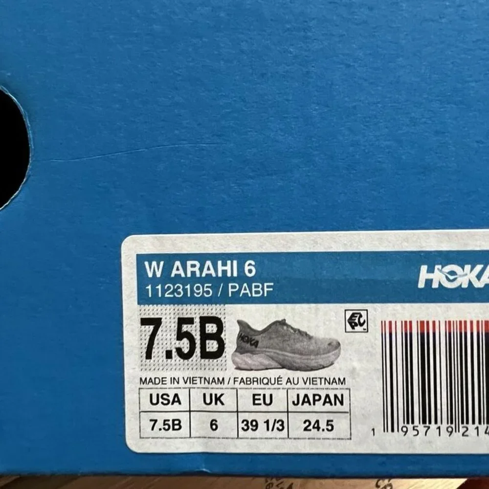 Hoka One One Womens Arahi 6 Running Shoe Size 7.5B